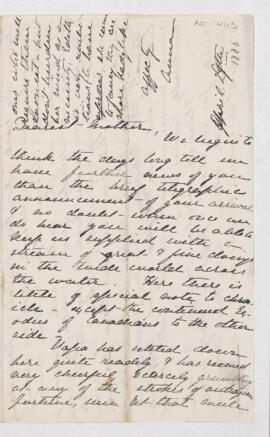 Letter, 29 April 1886