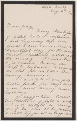 Letter, 6 August 1900