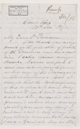 Letter, 20 December 1872
