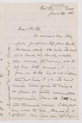 Letter, 20 June 1881