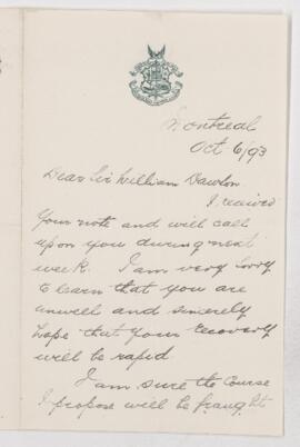 Letter, 6 October 1893