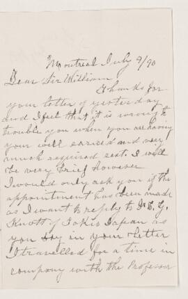 Letter, 9 July 1890