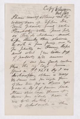 Letter, October 1880