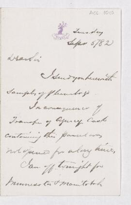 Letter from Jas.Vaughan Morgan to B.J. Harrington.