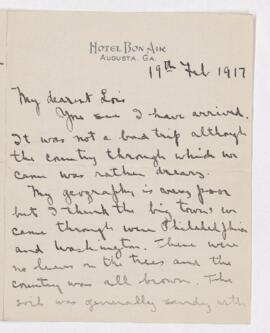 Letter, 19 February 1917