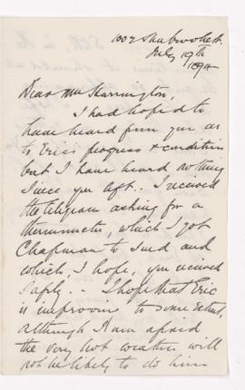 Letter, 19 July 1894