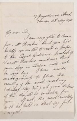 Letter, 23 May 1870