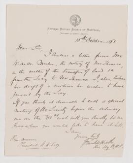 Letter, 15 October 1881