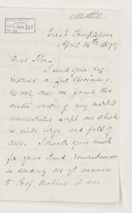 Letter, 18 April 1879