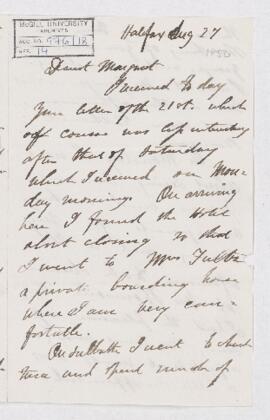 Letter, 27 August 1850