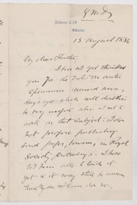 Letter, 15 August 1886