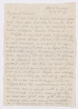 Letter, 17 July 1931