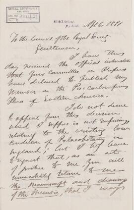 Letter, 6 April 1871.