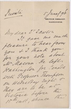 Letter, 5 June 1896