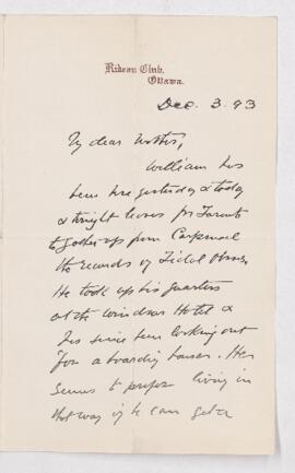 Letter, 3 December 1893