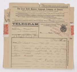 Telegram, 20 November 1899