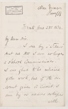 Letter, 23 June 1876