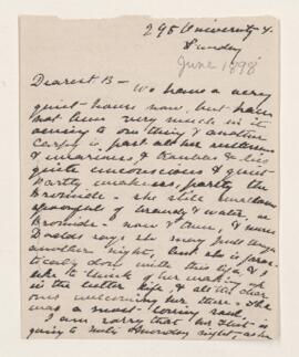 Letter, June 1898