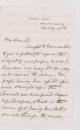 Letter, 24 November 1880