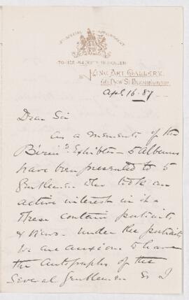 Letter, 16 April 1887