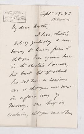 Letter, 19 September 1893