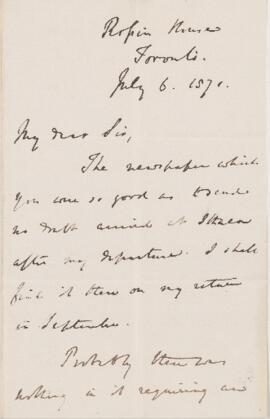 Letter, 6 July 1871