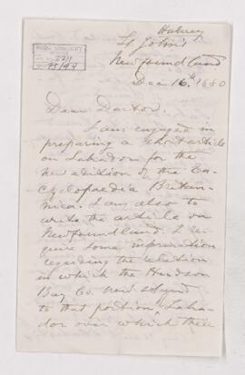 Letter, 16 December 1880