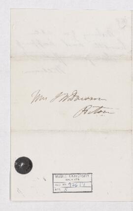 Letter, 1850