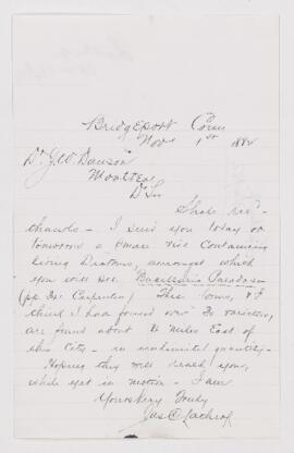 Letter, 1 November 1882