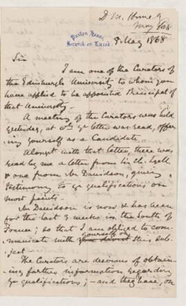 Letter, 8 May 1868