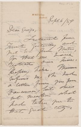 Letter, 6 September 1889