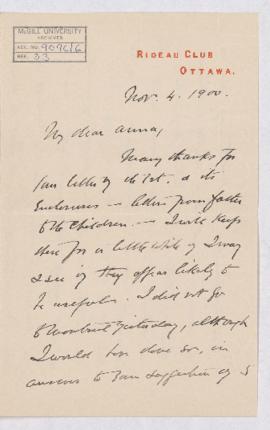 Letter, 4 November 1900