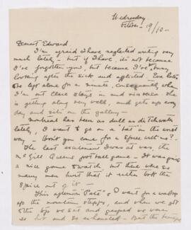 Letter, 19 October 1910