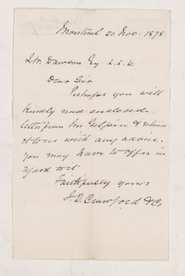 Letter, 20 November 1878