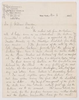 Letter, 6 November 1886