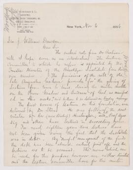 Letter, 6 November 1886