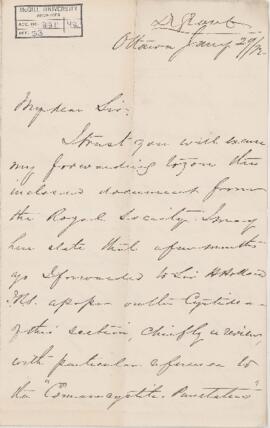 Letter, 29 January 1872