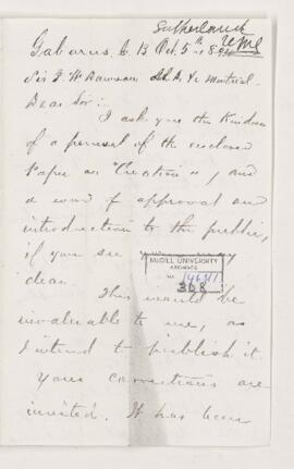 Letter, 5 October 1894