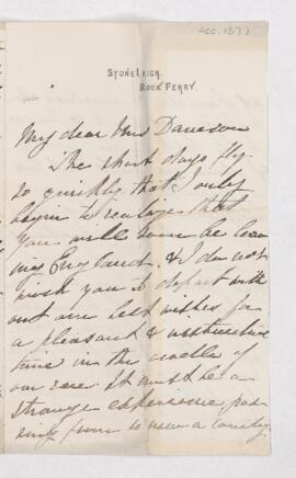 Letter, 22 March