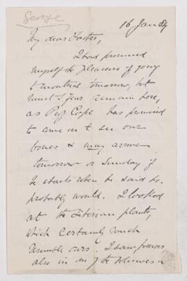 Letter, 16 January 1884