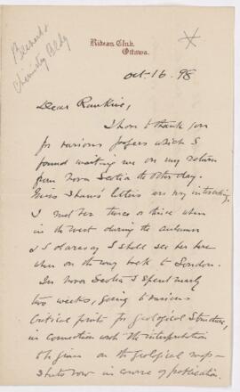 Letter, 16 October 1898