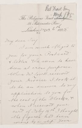 Letter, 6 March 1895
