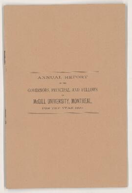 Annual Report of the Governors, Principal and Fellows of McGill University 