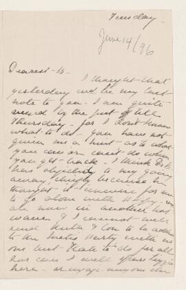 Letter, 14 June 1896