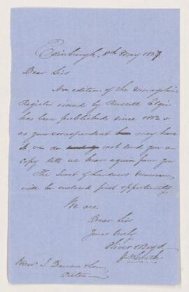 Letter, 8 May 1857