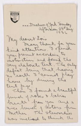 Letter, 23 September 1936