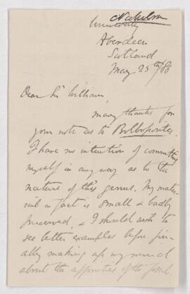 Letter, 25 May 1886