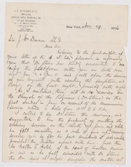 Letter, 29 November 1886