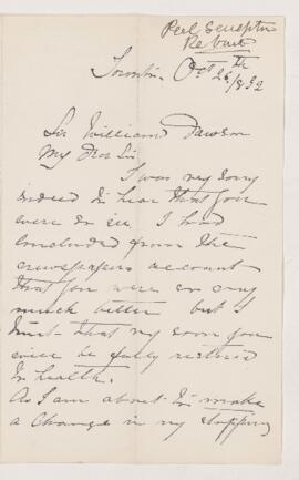 Letter, 26 October 1892