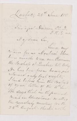 Letter, 26 June 1880